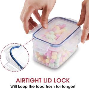 Contenitore Impilabile <span class=keywords><strong>per</strong></span> <span class=keywords><strong>Alimenti</strong></span> in <span class=keywords><strong>Plastica</strong></span> PP Senza BPA a Chiusura Ermetica, Organizzatore <span class=keywords><strong>per</strong></span> la Cucina e Dispensa <span class=keywords><strong>per</strong></span> Cereali e Cibi Secchi - Product Image 6