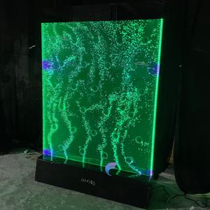 Panneau de séparation de pièce tubulaire en acrylique avec éclairage LED, mur de bulles, écran sensoriel, mur de bulles aquatiques - Product Image 1