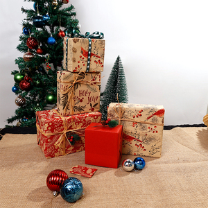 Factory Wholesale 80g <b>Christmas</b> Custom Luxury Gift Wrap Paper 43*300cm Wrapping Paper for Packaging - Product Image 6