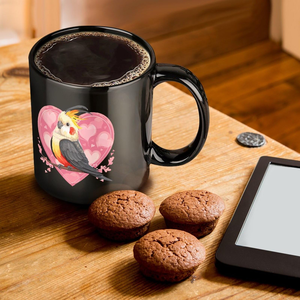 Taza de café de cerámica negra de 15 oz para sublimación, de porcelana brillante, con logotipo personalizado, de gres mate brillante, en blanco, al por mayor, en stock - Product Image 4