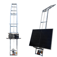 Nouvel équipement de levage de panneau solaire en acier électrique 220V Échelle automatique rapide et sûre avec élingue de câble métallique