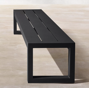 Màu xanh lá cây khách sạn ngoài trời đồ nội thất sân vườn sang trọng nhôm <span class=keywords><strong>Composite</strong></span> ngoài trời băng ghế dự bị - Product Image 3