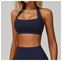 Nouveau soutien-gorge de sport Sexy séchage rapide solide haut Impact Push up licou cou dos à bretelles rembourré Yoga soutien-gorge de sport pour les femmes