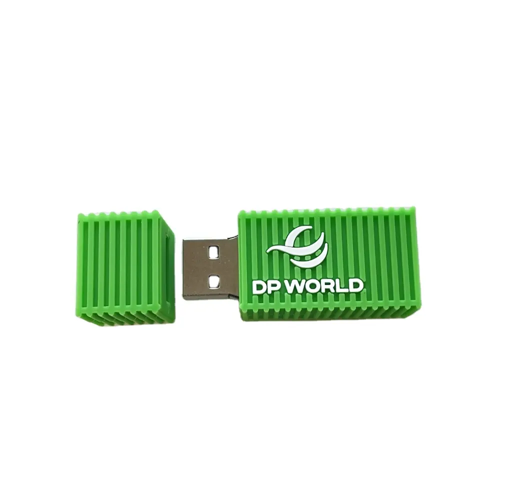 Biểu tượng tùy chỉnh màu đỏ/trắng/đen/xanh/Màu xanh lá cây container Shape USB Flash Drive 8GB 16GB 32GB 64GB