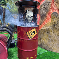 Accessoires de zombie animatroniques en métal pour la maison hantée d'Halloween, parfaites pour les salles d'évasion, les garderies, les écoles, les centres commerciaux et les aéroports