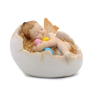 Coleção Bebê Recém-Nascido Doce e Tranquilo: Anjo Bebê Dormindo em Ovo - Product Image 1