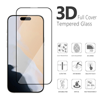Protecteur d'écran 3D en verre trempé 0.33mm pour iPhone 17 Air 16E 15 14 Plus 16 13 12 11 Pro Max Film de protection d'écran pour téléphone portable