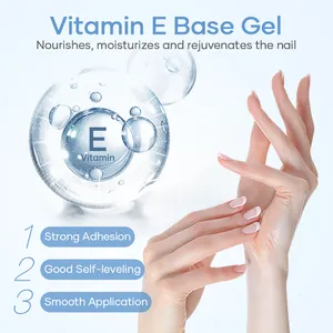 Chất lượng cao Vegan mẫu miễn phí ngâm tắt UV Led Gel OEM ODM trong suốt vitamin cơ sở Áo Gel chức năng Gel cơ sở Áo