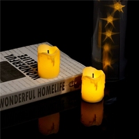 Ventes chaudes, bougies LED sans flamme 3D, effet vacillant, bougies électriques à piles, ensemble de bougies pour mariage, festival, décoration de la maison