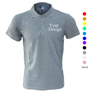 Custom 100% Cotton Short Sleeve Breathable Work Uniform Blank Golf T-shirt Men Printing Logo Sports Business Plain Polo Shirt