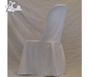 Housses de chaise de bistrot en polyester blanc basique <span class=keywords><strong>pas</strong></span> chères, housses de chaise <span class=keywords><strong>Miami</strong></span> en polyester pour chaises de bistrot en plastique pour mariages sur la plage - Product Image 2