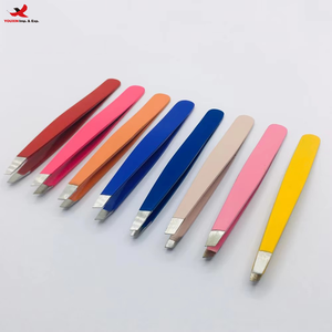 Pinzas de Acero Inoxidable de Alta Calidad para Cejas, Marca Privada, Instrumento de Belleza para el Hogar, para Extensión de Pestañas, GZ RTS, Pedido Mixto al por Mayor - Product Image 1