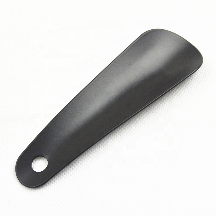 12CM pocket black stainless steel shoe horn and  hotel shoe horn