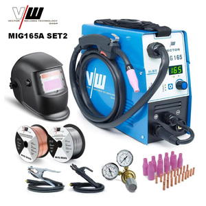 VECTOR EU STOCK Kit de Soldadura MIG <span class=keywords><strong>MAG</strong></span> Compacto, Máquina de Soldar Alemana con Envío Gratuito, Sin Gas y con Gas, Soldadores Inverter AC 230V MIG165A - Product Image 1