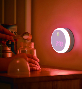 Applique murale LED avec capteur de <span class=keywords><strong>mouvement</strong></span> automatique, économie d'énergie, luminaire d'intérieur, <span class=keywords><strong>horloge</strong></span>, lumière de nuit - Product Image 6