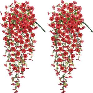Guirlande murale artificielle en eucalyptus violet, 76 cm, bouquet de fleurs en soie et plastique, décoration de jardin - Product Image 2
