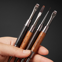 Stylo de construction d'ongles de luxe double tête Luoya avec pinceau en poils de Kolinsky, outil professionnel multifonctionnel pour la peinture et la pose de colle sur les ongles