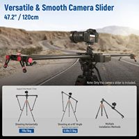 NEEWER 47.2/120cm Slider motorisé pour caméra, rail coulissant en fibre de carbone avec contrôle sans fil via application, prend en charge le mode vidéo et la fonction Time Lapse