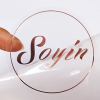 Autocollants en vinyle adhésifs transparents, imperméables, personnalisables avec logo, échantillons gratuits