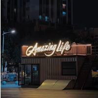 Letras Acrílicas LED con Doble Iluminación Trasera, Letrero con Nombre de Tienda, Tamaño y Color Personalizables, Fácil Montaje, Letrero Comercial para Interiores