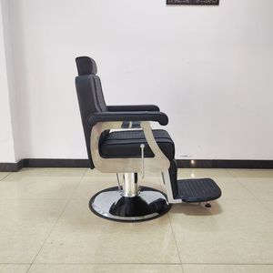 เก้าอี้ตัดผมทรงจัมโบ้ ดีไซน์ฐานโลหะสีดำไทเทเนียมสแตนเลสหรูหรา พร้อมปั๊มลมแบบกลับด้าน สำหรับร้านตัดผม - Product Image 5