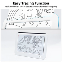 Tableau de dessin lumineux à LED effaçable à sec avec support intégré pour enfants