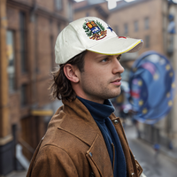 Gorra de Béisbol de Venezuela, Bordado 3D de Alta Calidad, Escudo con Estrellas, Gorra Deportiva de Algodón de Lujo para Eventos, Gorras Personalizadas de Diseño, Color Granate
