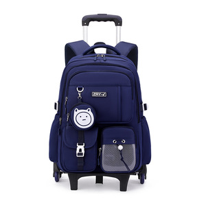 Fashion Elementary Student Trolley School <b>Bag</b> for Girl Boy Kids Kawaii Detachable Trolley Backpack High Quality Mochila Infantil - Product Image 1