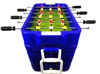 Mesa de Futbolín Profesional TR-Professional de 60L con Nevera y Carrito, Regalo de Navidad, Refrigerador de Fútbol