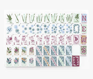 Hallmark X Miss Mahjong Miss Heirloom – Tuiles de Mahjong américaines de luxe modernes, motifs floraux vintage, acrylique triple couche, 160 pièces - Product Image 1