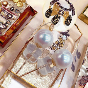 Pendientes de Perlas Akoya Certificadas, Plateados, de 5-6 mm, Perlas Nucleares de Agua Dulce, Luz Fuerte, Blanco Transparente, Rosa Clásico - Product Image 3