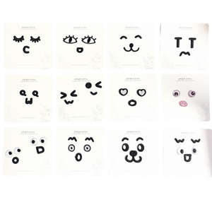 Patchs brodés pour enfants à motifs de dessins animés, avec expressions émotionnelles mignonnes (joie, colère, tristesse et bonheur), à thermocoller pour T-shirts - Product Image 2