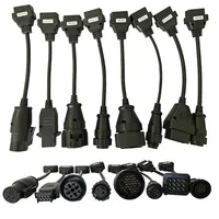Cable Convertidor OBD2, Juego Completo de 8 Cables para Automóviles y Camiones, para Lector de Diagnóstico TCS PRO, Conector de Interfaz