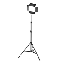 Kit d'éclairage LED RGB professionnel portable en plastique et métal 800 lumières avec design pliable pour éclairage photo/vidéo et maquillage, contrôle par fil