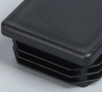 30x30mm Tube Carré Plastique Insertion Bouchon Embout Noir