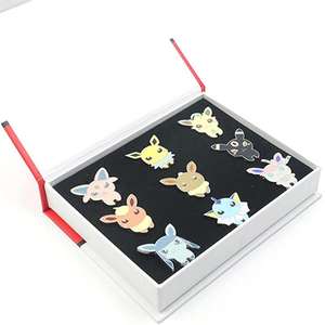 تخصيص جيب الوحش Eevee الأسرة شارة ، طقم هدايا بما في ذلك النموذج الأصلي والكثير من تطور أشكال صندوق مخصص - Product Image 4