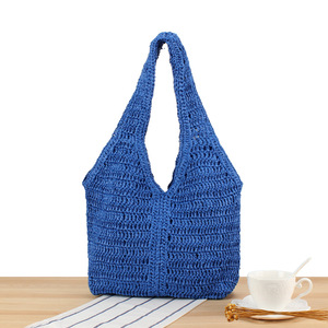 Nuova Borsa Intrecciata <span class=keywords><strong>a</strong></span> <span class=keywords><strong>Mano</strong></span> in Paglia per Donna, Design all'Ingrosso, Casual con Manico, Fodera in Poliestere, per Vacanze, Viaggi e Spiaggia - Product Image 6
