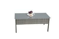 Vente chaude Ensemble de canapé et de table à manger en rotin d'aluminium moderne pour l'extérieur Patio Jardin & Hôtel