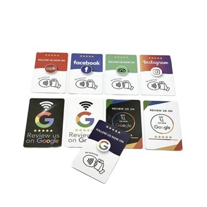 Etiqueta de Tarjeta NFC de PVC con Logotipo Personalizado, Ntag213, Tamaño Estándar, Plástico, Redes Sociales, Tapfive para Hotel, RFID, Código QR, Reseña de <span class=keywords><strong>Google</strong></span> - Product Image 1