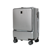 Valise de luxe à 4 roues avec compartiment pour ordinateur portable, ouverture frontale, séparation sec/humide, en ABS+PC, tailles 20/24, personnalisable (logo/couleur) - Vente en gros usine