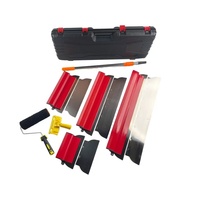 Kit de grattoirs à mastic industriels multi-spécifications en acier inoxydable avec lame flexible, lame remplaçable et manche en alliage d'aluminium pour murs