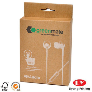 Thân Thiện Với Môi Tùy Chỉnh Nâu Kraft Hộp Giấy Với Cửa Sổ Rõ Ràng Văn Bản Màu Trắng Và Logo Cho Điện Thoại Trường Hợp Bao Bì - Product Image 6