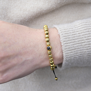 Bracciale fotografico personalizzato per uomo e donna <span class=keywords><strong>bracciali</strong></span> di proiezione con perline in pietra naturale - Product Image 5