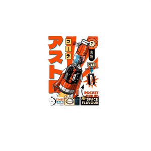 Camiseta Space Flavour Blanca con Diseño de Cohete, Unisex, Ropa Promocional - Product Image 2