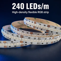 Bande lumineuse LED RGB haute densité 3838 SMD 240 LED/m 16W/m IP68 Wi-Fi/ Intérieur/Extérieur Certifiée CE RoHS ETL Garantie 3 ans