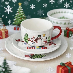 Christmas Dinnerware Set with Christmas Dinner Plate Set, Christmas Cup, Christmas Plates, Christmas Dinner Set, <b>Mugs</b> - Product Image 4