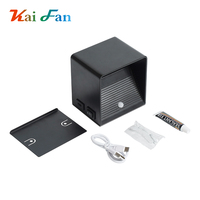 Applique Murale LED Rechargeable Noire 5W avec Détecteur de Mouvement, Sans Fil et Chargement USB pour Salon et Chambre