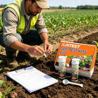 Kit de test de sol 4 en 1 JILINTEST, bandelettes de test de sol NPK PH, 40 tests pour jardin, légumes, tomates, carottes, pelouse, plantation en ferme, OEM