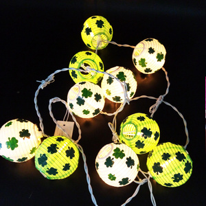 Bốn lá cỏ ba lá dẫn đèn Dây 10 đèn <span class=keywords><strong>LED</strong></span> trắng ấm Pin hoạt động cho sân vườn bên ST Patrick của ngày mùa xuân trang trí - Product Image 3