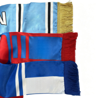 Écharpe de supporter de football/soccer en polyester jacquard tricoté, imprimée par sublimation, design personnalisé, promotionnelle, pour événements sportifs